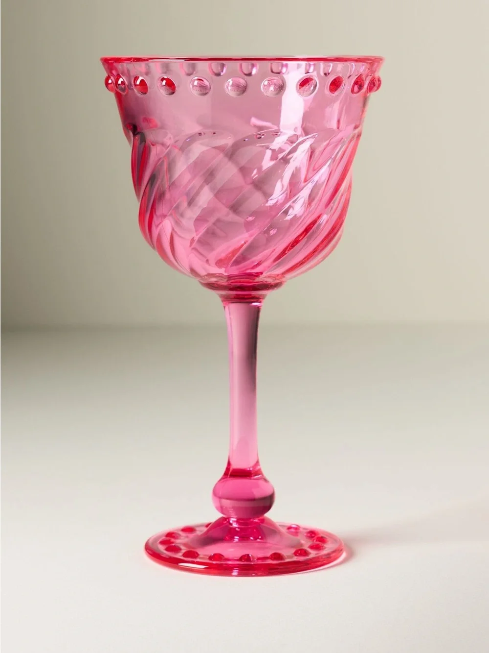 Anthropologie Acrylic Wine Glasses Set of Four NIB